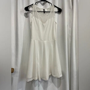 Divided by H&M White Sheer Dress Lined Mesh XS Sleeveless